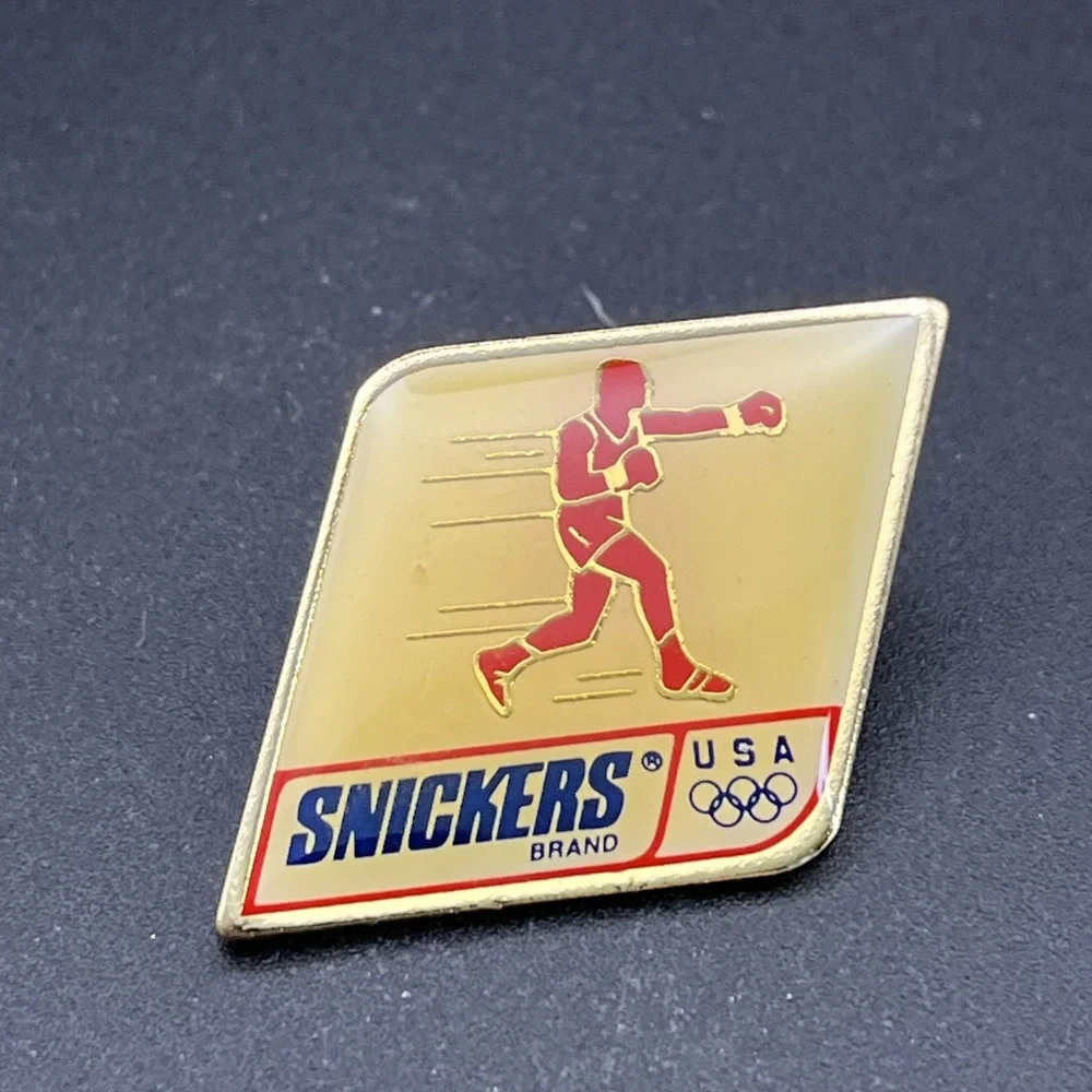 1992‎ Barcelona Olympics Team USA Snickers Candy Bar Boxing Lapel Hat Pin